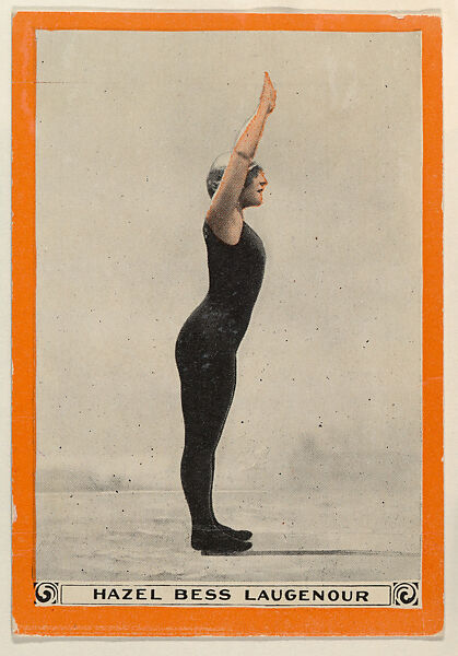 Hazel Bess Laugenour, No. 79, Back Dive, from the Champion Women Swimmers series (T221), issued by Pan Handle Scrap, Issued by Pan Handle Scrap Company, Commercial color lithograph 