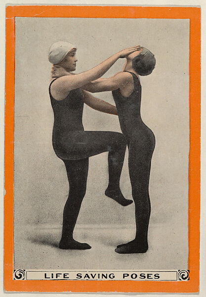 Life Saving Poses, No. 96, How to Break a Death Grip, from the Champion Women Swimmers series (T221), issued by Pan Handle Scrap, Issued by Pan Handle Scrap Company, Commercial color lithograph 