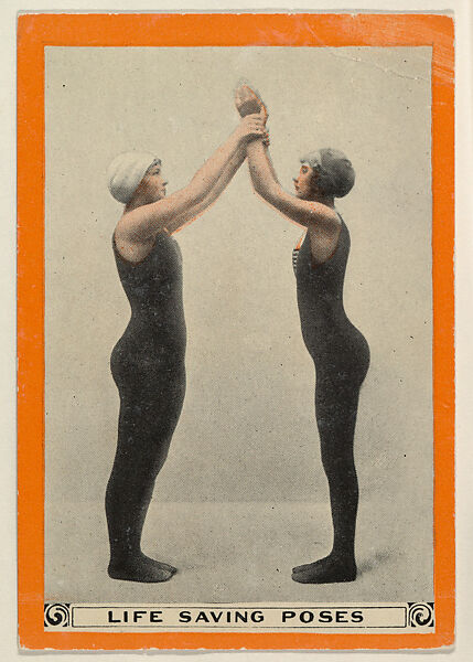 Life Saving Poses, No. 100, How to Break a Death Grip, from the Champion Women Swimmers series (T221), issued by Pan Handle Scrap, Issued by Pan Handle Scrap Company, Commercial color lithograph 