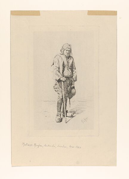 A Breton Beggar, Mortimer Menpes (Australian, Port Adelaide 1855–1938 Pangbourne, England), Etching 
