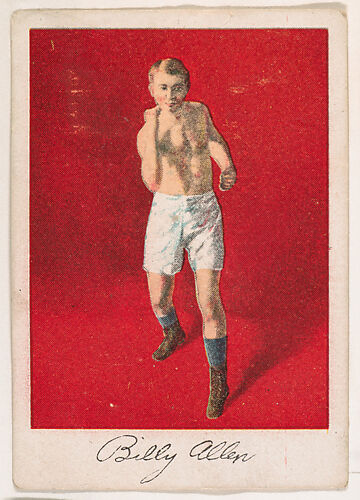 Billy Allen, Feather Weight, from the Prize Fighter series (T225-102), issued in cigarettes distributed by The Khedivial Company and The Surbrug Company