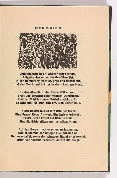Umbra vitae (Shadow of Life), Ernst Ludwig Kirchner (German, Aschaffenburg 1880–1938 Frauenkirch), Book with woodcut illustrations