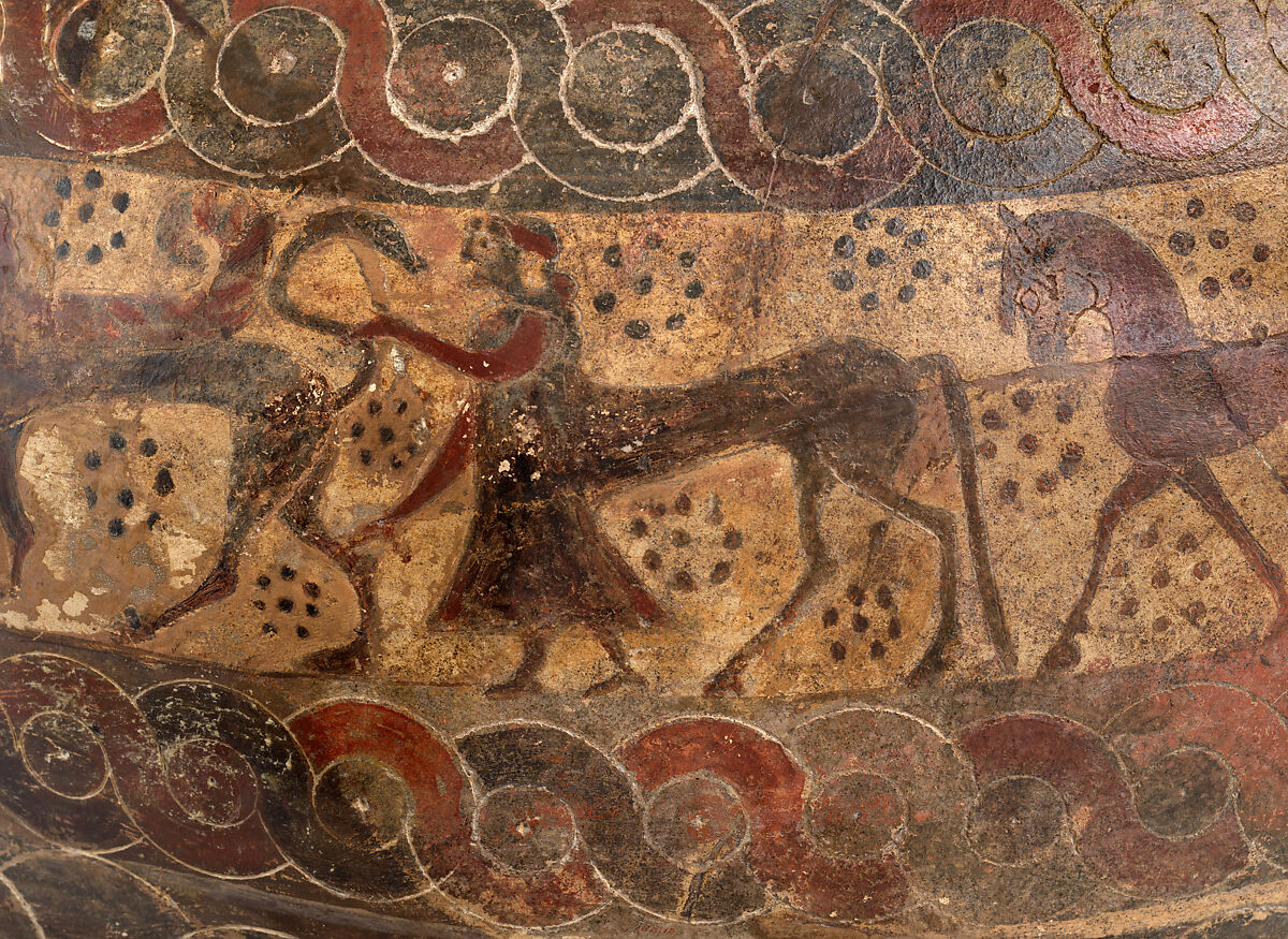 Etrusco-Corinthian amphora, Terracotta, Etruscan