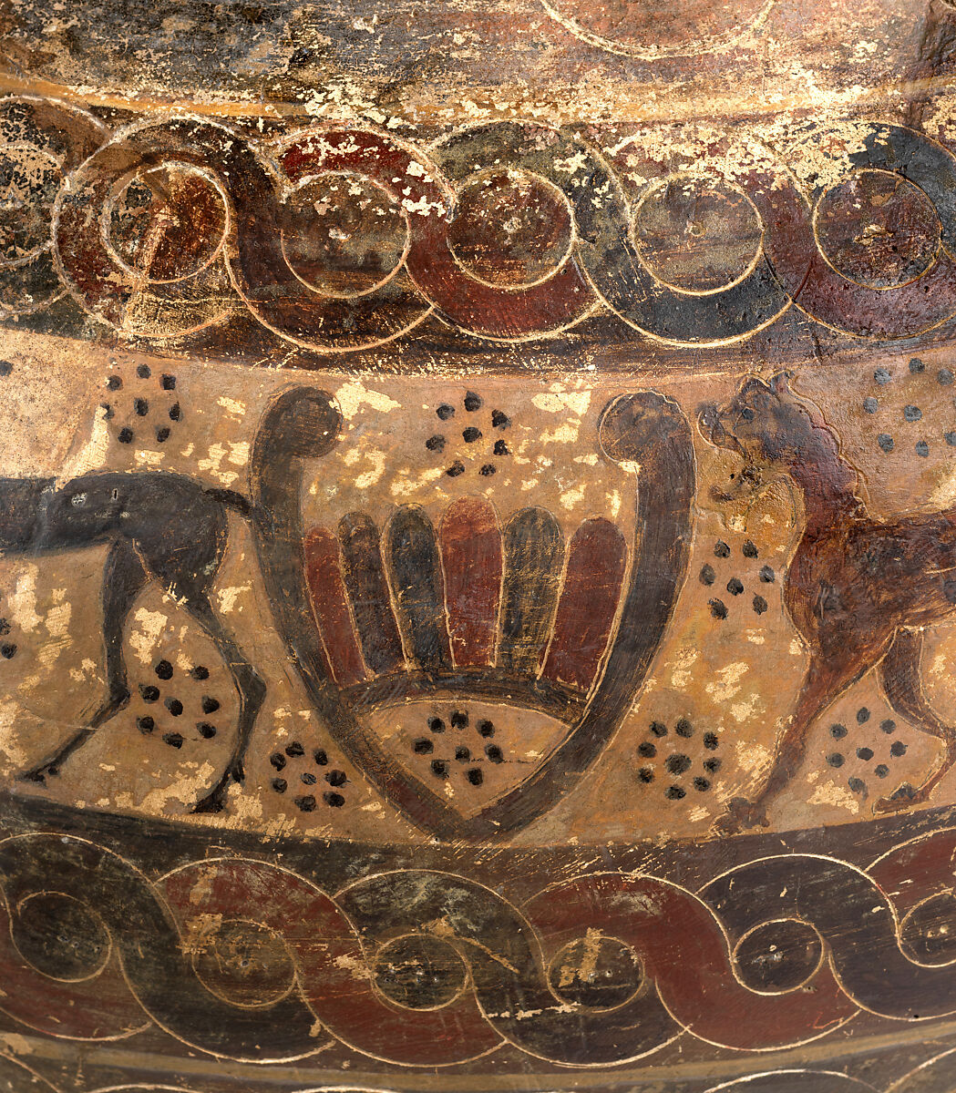 Etrusco-Corinthian amphora, Terracotta, Etruscan