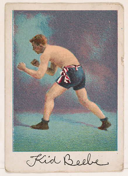 Kid Beebe, Feather Weight, from the Prize Fighter series (T225-102), issued in cigarettes distributed by The Khedivial Company and The Surbrug Company, Issued by The Khedivial Company, Commercial color lithograph 