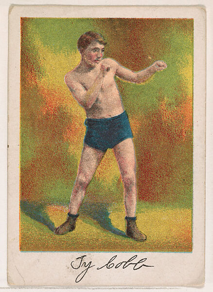 Ty Cobb, Bantam Weight, from the Prize Fighter series (T225-102), issued in cigarettes distributed by The Khedivial Company and The Surbrug Company, Issued by The Khedivial Company, Commercial color lithograph 