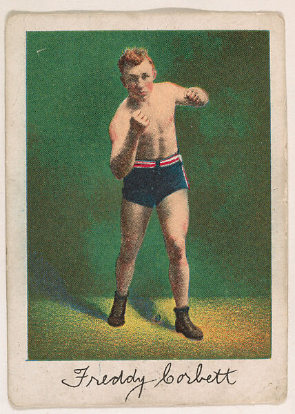 Freddy Corbett, Light Weight, from the Prize Fighter series (T225-102), issued in cigarettes distributed by The Khedivial Company and The Surbrug Company, Issued by The Khedivial Company, Commercial color lithograph 