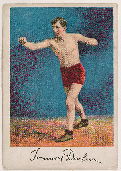 Tommy Devlin, Light Weight, from the Prize Fighter series (T225-102), issued in cigarettes distributed by The Khedivial Company and The Surbrug Company, Issued by The Khedivial Company, Commercial color lithograph 