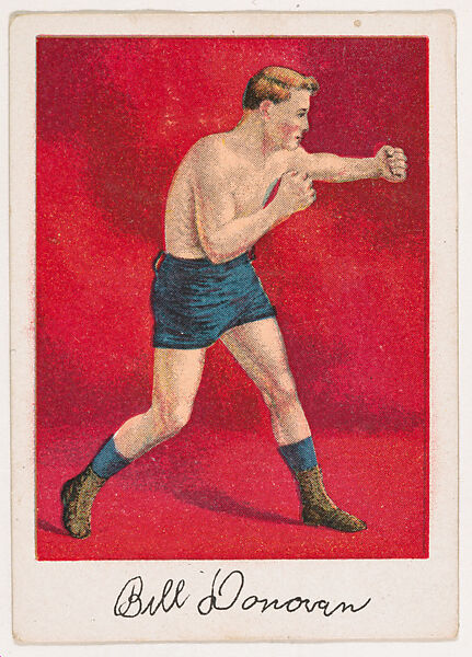 Bill Donovan, Light Weight, from the Prize Fighter series (T225-102), issued in cigarettes distributed by The Khedivial Company and The Surbrug Company, Issued by The Khedivial Company, Commercial color lithograph 