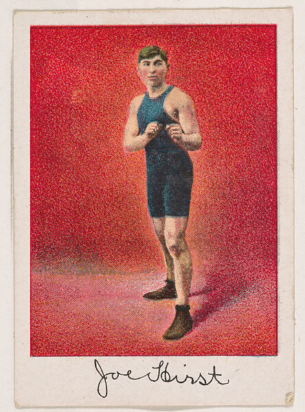 Joe Hirst, Light Weight, from the Prize Fighter series (T225-102), issued in cigarettes distributed by The Khedivial Company and The Surbrug Company, Issued by The Khedivial Company, Commercial color lithograph 