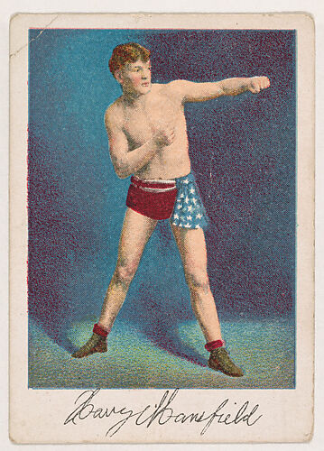 Harry Mansfield, Middle Weight, from the Prize Fighter series (T225-102), issued in cigarettes distributed by The Khedivial Company and The Surbrug Company