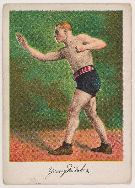 Young Nitchie, Light Weight, from the Prize Fighter series (T225-102), issued in cigarettes distributed by The Khedivial Company and The Surbrug Company, Issued by The Khedivial Company, Commercial color lithograph 
