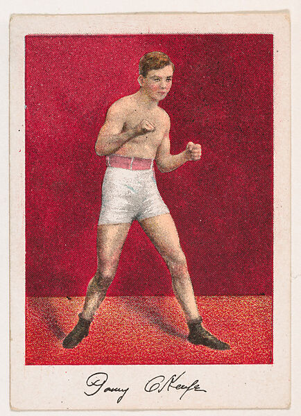 Tommy O'Keefe, Light Weight, from the Prize Fighter series (T225-102), issued in cigarettes distributed by The Khedivial Company and The Surbrug Company, Issued by The Khedivial Company, Commercial color lithograph 