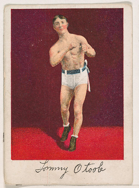 Tommy O'Toole, Feather Weight, from the Prize Fighter series (T225-102), issued in cigarettes distributed by The Khedivial Company and The Surbrug Company, Issued by The Khedivial Company, Commercial color lithograph 