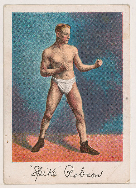"Spike" Robson, Feather Weight, from the Prize Fighter series (T225-102), issued in cigarettes distributed by The Khedivial Company and The Surbrug Company, Issued by The Khedivial Company, Commercial color lithograph 