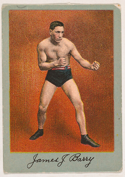 James J. Barry, from the Prize Fighter series (T225-101), issued in cigarettes distributed by The Khedivial Company and The Surbrug Company, Issued by The Khedivial Company, Commercial color lithograph 