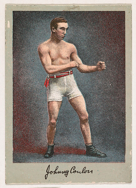 Johnny Coulon, from the Prize Fighter series (T225-101), issued in cigarettes distributed by The Khedivial Company and The Surbrug Company, Issued by The Khedivial Company, Commercial color lithograph 