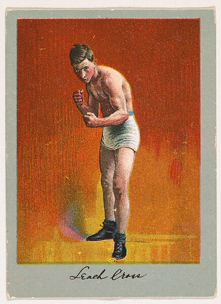 Leach Cross, from the Prize Fighter series (T225-101), issued in cigarettes distributed by The Khedivial Company and The Surbrug Company, Issued by The Khedivial Company, Commercial color lithograph 