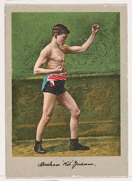 Abraham "Kid" Goodman, from the Prize Fighter series (T225-101), issued in cigarettes distributed by The Khedivial Company and The Surbrug Company, Issued by The Khedivial Company, Commercial color lithograph 