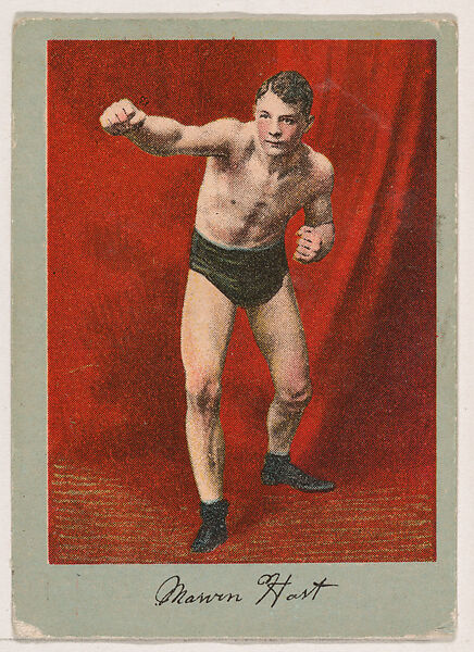 Marvin Hart, from the Prize Fighter series (T225-101), issued in cigarettes distributed by The Khedivial Company and The Surbrug Company, Issued by The Khedivial Company, Commercial color lithograph 