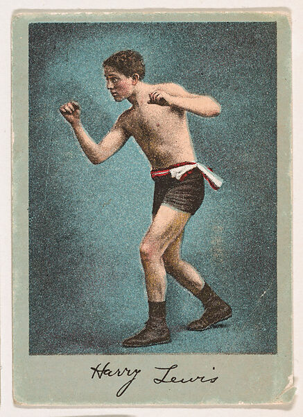 Harry Lewis, from the Prize Fighter series (T225-101), issued in cigarettes distributed by The Khedivial Company and The Surbrug Company, Issued by The Khedivial Company, Commercial color lithograph 