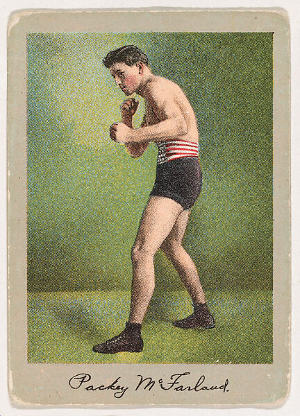 Packy McFarland, from the Prize Fighter series (T225-101), issued in cigarettes distributed by The Khedivial Company and The Surbrug Company, Issued by The Khedivial Company, Commercial color lithograph 