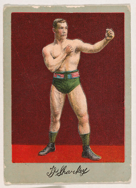 Thomas J. Sharkey, from the Prize Fighter series (T225-101), issued in cigarettes distributed by The Khedivial Company and The Surbrug Company, Issued by The Khedivial Company, Commercial color lithograph 
