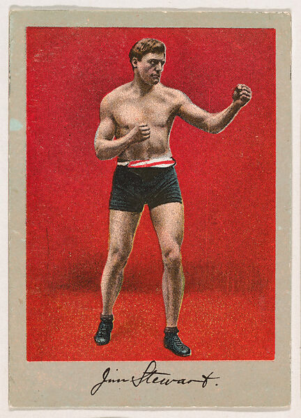 Jim Stewart, from the Prize Fighter series (T225-101), issued in cigarettes distributed by The Khedivial Company and The Surbrug Company, Issued by The Khedivial Company, Commercial color lithograph 