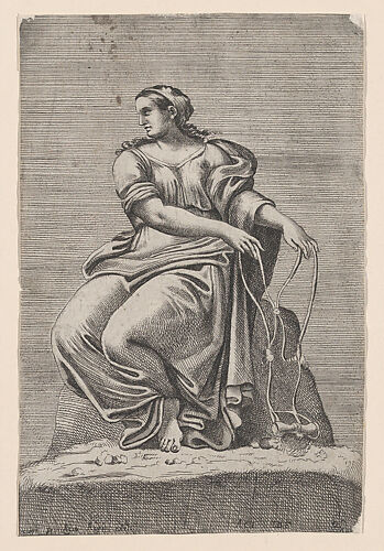 Seated Figure of Justice, from Farnese Palace, after Annibale and Agostino Carracci