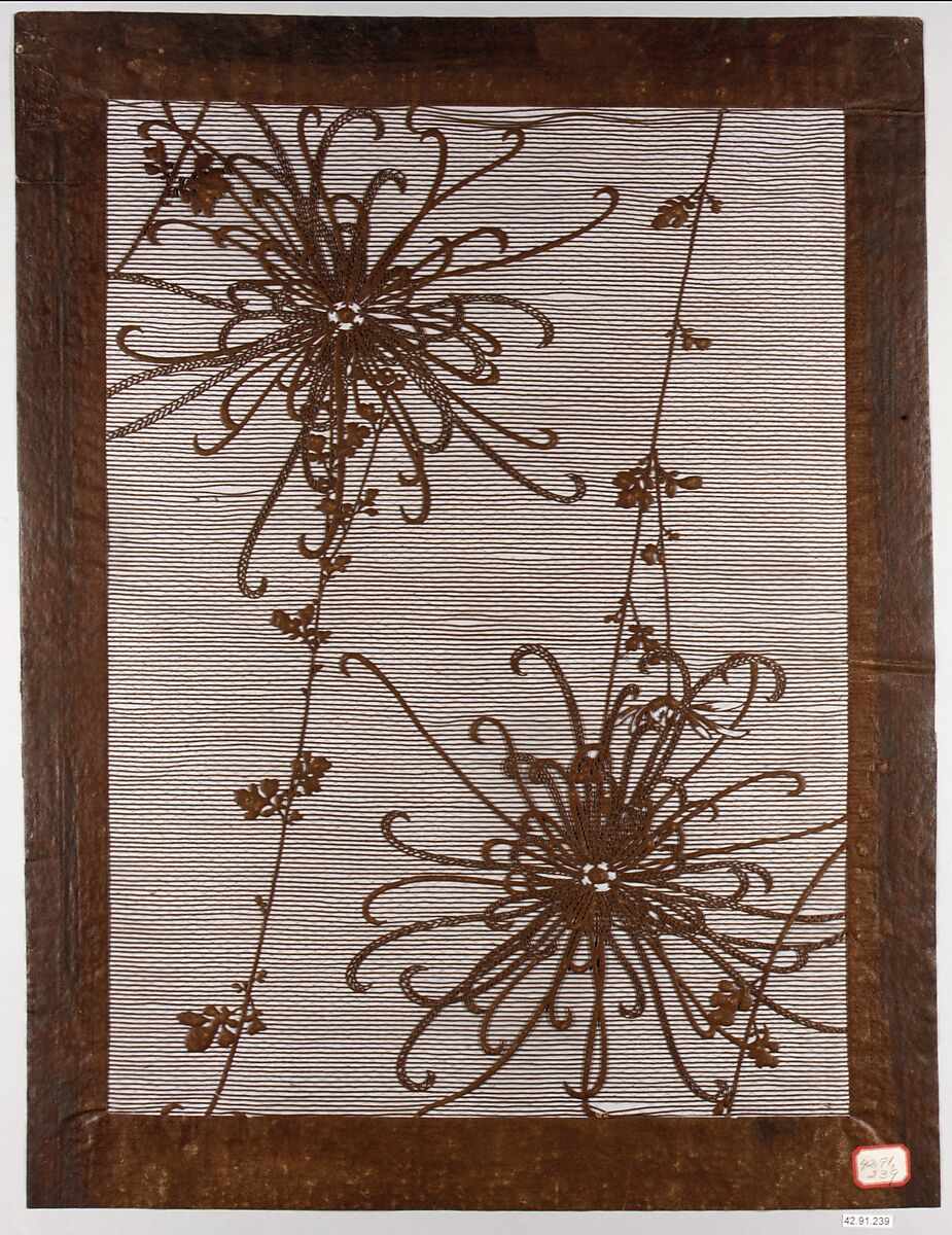 Stencil, Paper, silk, Japan