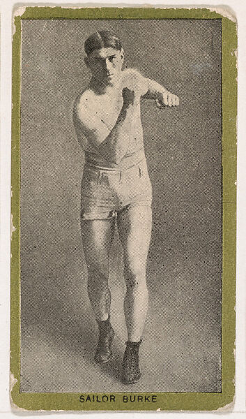 Sailor Burke, from the Pugilistic Subjects series (T226), issued by Red Sun Cigarettes, Issued by Red Sun Cigarettes, Commercial color lithograph 