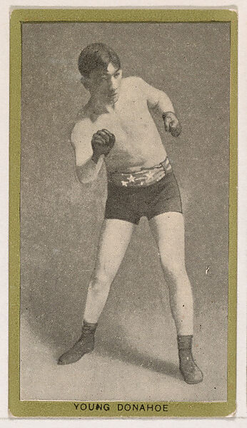 Young Donahoe, from the Pugilistic Subjects series (T226), issued by Red Sun Cigarettes, Issued by Red Sun Cigarettes, Commercial color lithograph 