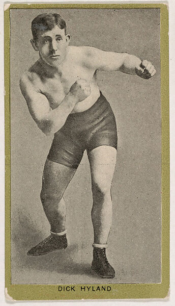 Dick Hyland, from the Pugilistic Subjects series (T226), issued by Red Sun Cigarettes, Issued by Red Sun Cigarettes, Commercial color lithograph 