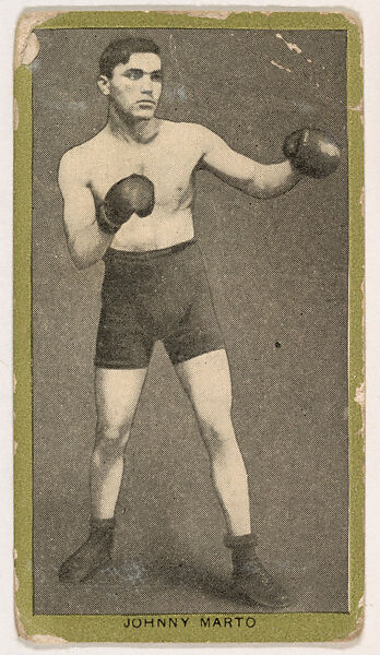Johnny Marto, from the Pugilistic Subjects series (T226), issued by Red Sun Cigarettes, Issued by Red Sun Cigarettes, Commercial color lithograph 