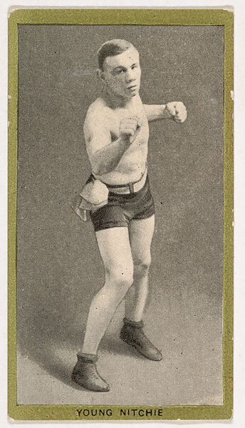 Young Nitchie, from the Pugilistic Subjects series (T226), issued by Red Sun Cigarettes, Issued by Red Sun Cigarettes, Commercial color lithograph 