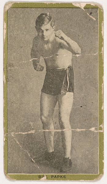 Bill Papke, from the Pugilistic Subjects series (T226), issued by Red Sun Cigarettes, Issued by Red Sun Cigarettes, Commercial color lithograph 