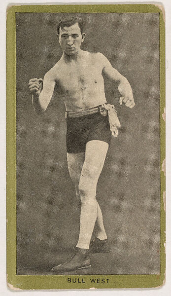 Bull West, from the Pugilistic Subjects series (T226), issued by Red Sun Cigarettes, Issued by Red Sun Cigarettes, Commercial color lithograph 