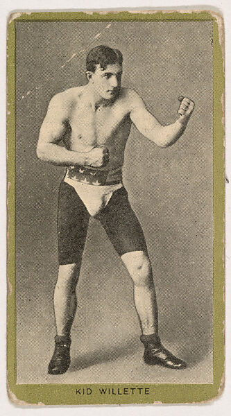 Kid Willette, from the Pugilistic Subjects series (T226), issued by Red Sun Cigarettes, Issued by Red Sun Cigarettes, Commercial color lithograph 