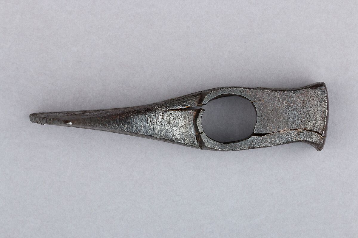 Axe Head, Steel, silver (?), copper alloy, possibly Tartar-Circassian, Crimean Khanate