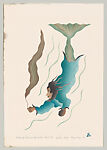 Taliliajuuq Swimming Under the Sea, Jacoposee Tiglik (First Nations, Inuit, born Iglutalik, Nunavut, 1952), Stencil