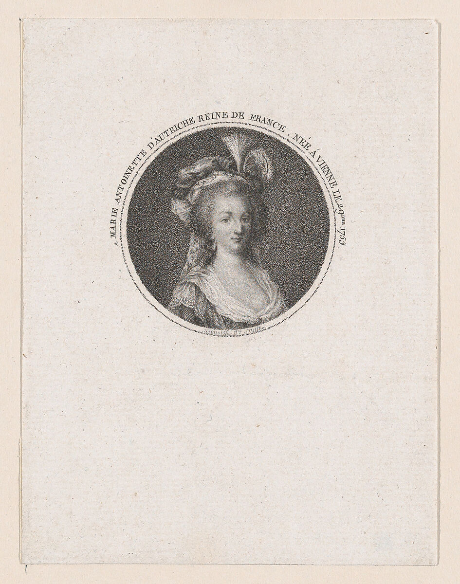 Marie Antoinette of Austria, Queen of France, J. L. Benoist (French, active Paris, 1800–40), Stipple engraving and etching 
