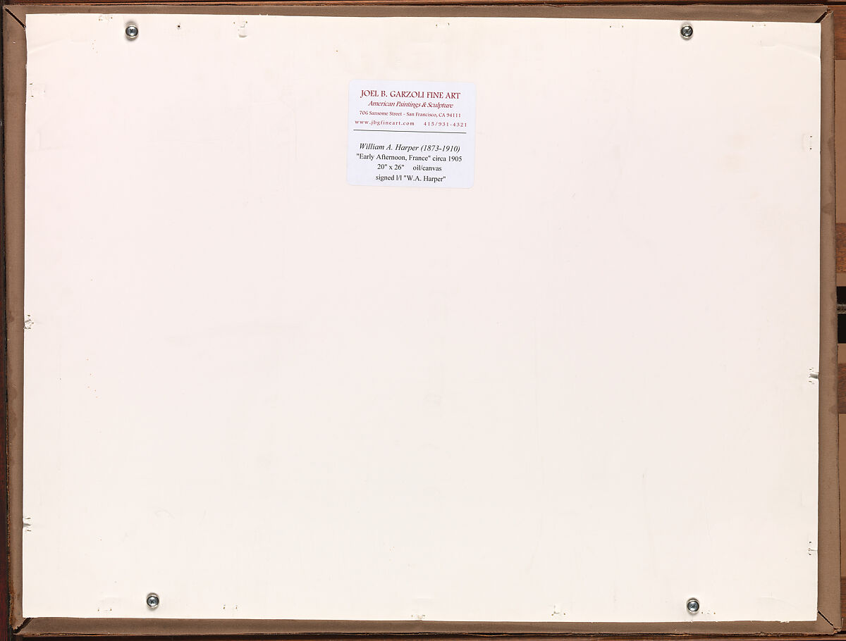 The Trees, Early Afternoon, France, William A. Harper (American (born Canada), Cayuga 1873–1910 Mexico City), Oil on canvas, American