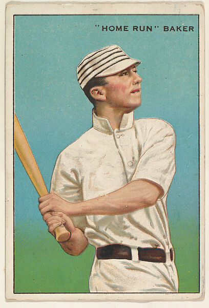 J. Franklin "Home Run" Baker, from the Series of Champions (T227), Issued by Honest Long Cut Tobacco, Commercial color lithograph 