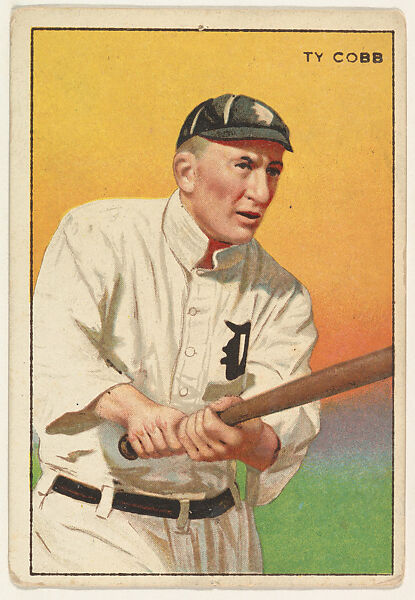 Tyrus Raymond Cobb, from the Series of Champions (T227), Issued by Honest Long Cut Tobacco, Commercial color lithograph 