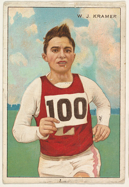William Kramer, from the Series of Champions (T227), Issued by Honest Long Cut Tobacco, Commercial color lithograph 