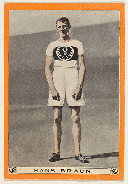 Hans Braun, from for the World's Champion Athletes series (T230), Issued by Pan Handle Scrap Company, Commercial color lithograph 