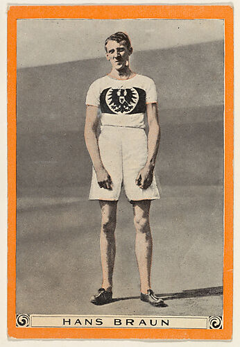 Hans Braun, from for the World's Champion Athletes series (T230)