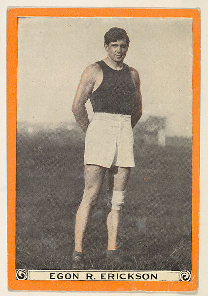 Egon Erickson, from for the World's Champion Athletes series (T230), Issued by Pan Handle Scrap Company, Commercial color lithograph 