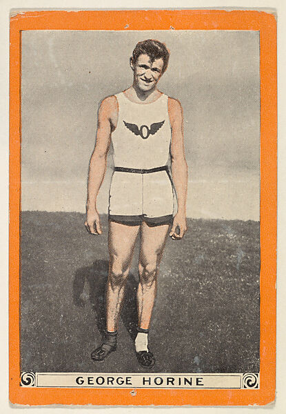 George Horine, from for the World's Champion Athletes series (T230), Issued by Pan Handle Scrap Company, Commercial color lithograph