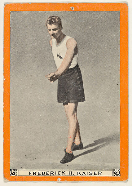 Frederick H. Kaiser, from for the World's Champion Athletes series (T230), Issued by Pan Handle Scrap Company, Commercial color lithograph 